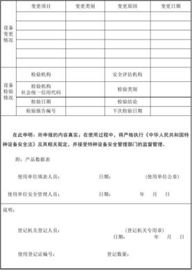 特种设备使用登记表详解 最新版填写指南与注意事项